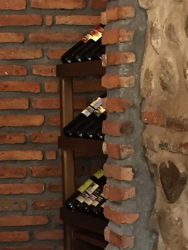 Wine bottles in the Resturant